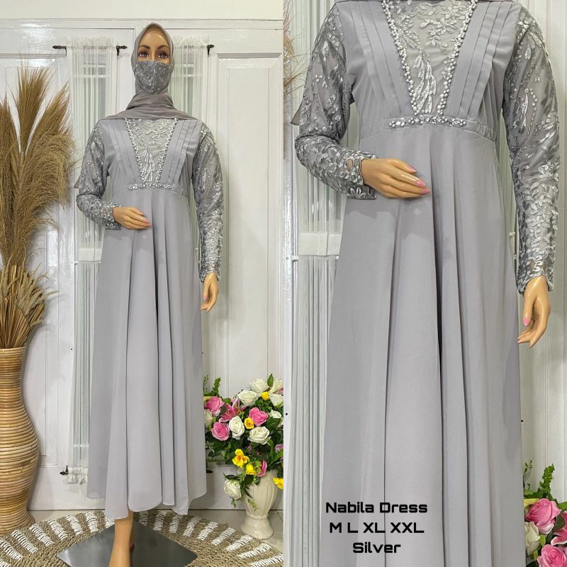 GAMIS NABILLA (free masker) // GAMIS PESTA TERABARU // GAMIS KONDONGAN TERBARU // GAMIS MODREN MASA KINI // GAMIS WISUDA TERLARIS