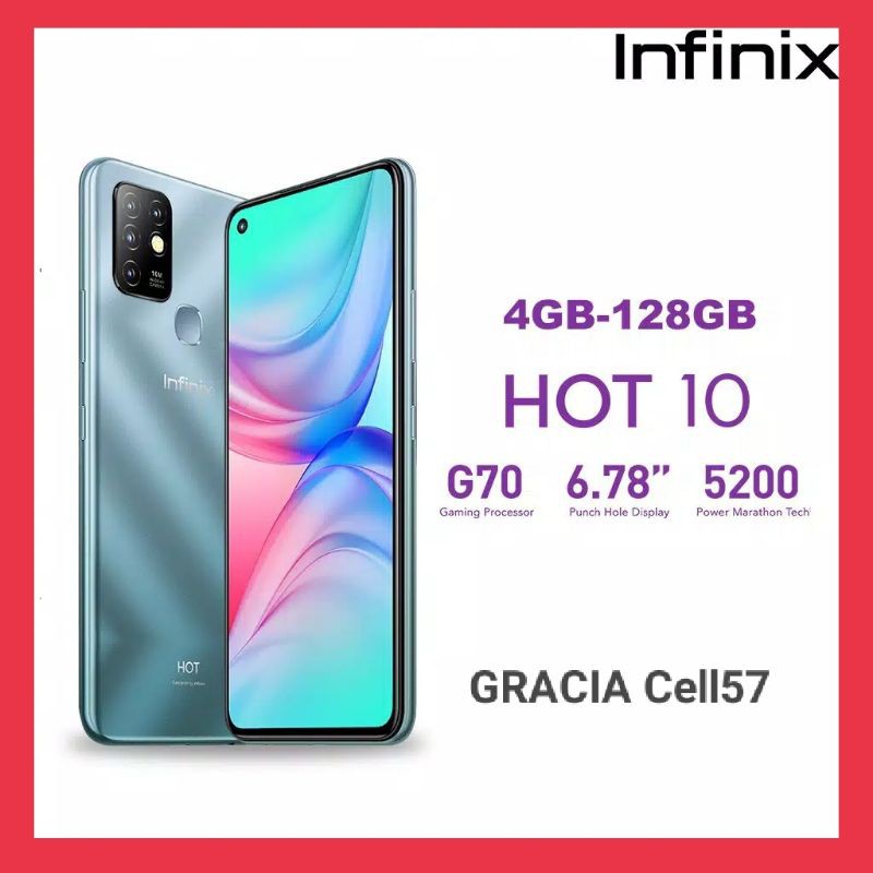 INFINIX HOT 10  4/128GB GARANSI RESMI