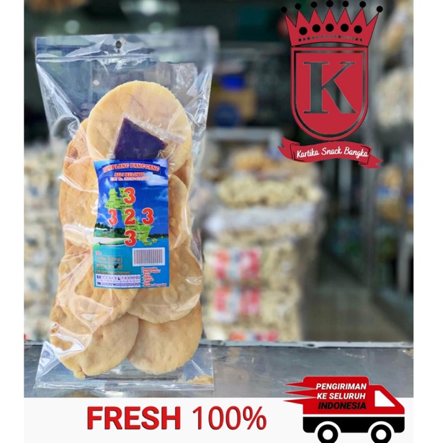 

Kemplang Panggang Cap 323 Khas Bangka 10-11keping 140gr