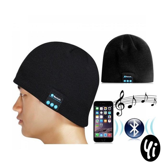 (COD) Topi Kupluk Warm Beanie Bluetooth Hat Wireless Stereo Headset Music Player Rechargeable / Topi Handset Canggih Fashion Multifungsi