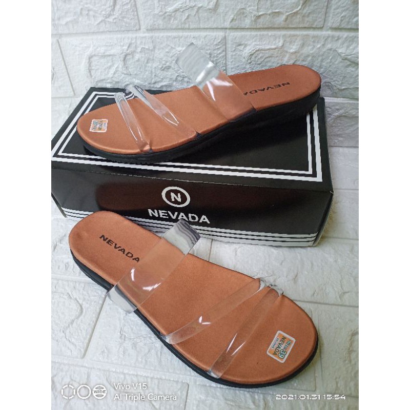 SANDAL  SLOP JELLY NEVADA/ SANDAL JELLY TRANSPARAN/SANDAL ANDIEN- Sandal jelly-4