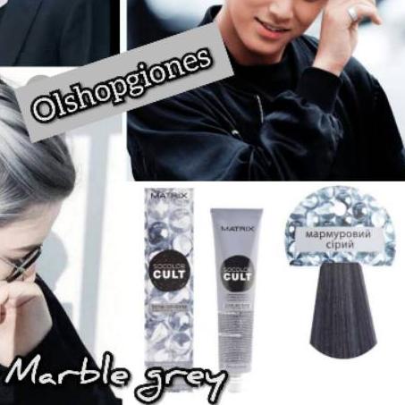 ☟ Matrix Socolor Cult As Abu abu Silver Cat Rambut + Oxydant 100ml Marble Grey ➢