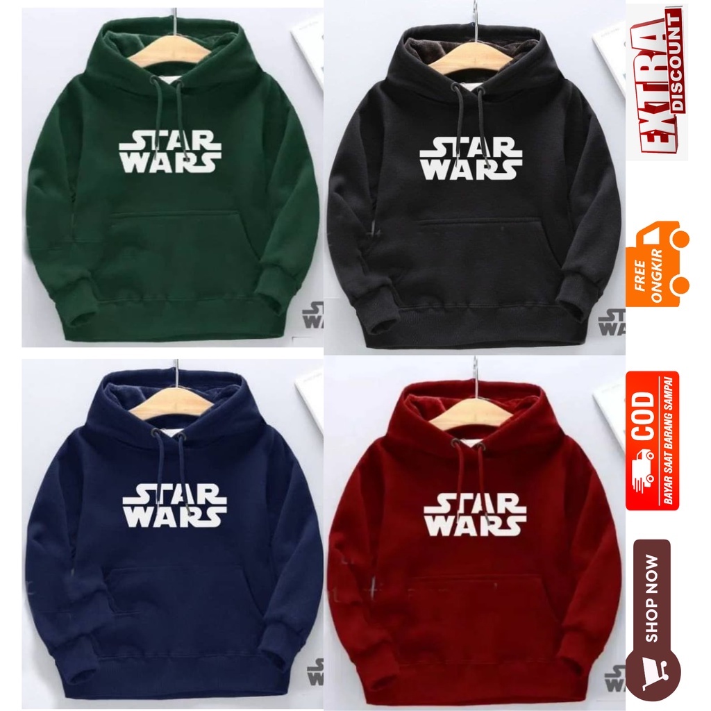 SWEATER HOODIE ANAK STAR WARS JAKET ANAK BAJU ANAK LAKI LAKI PEREMPUAN 2-7 tahun