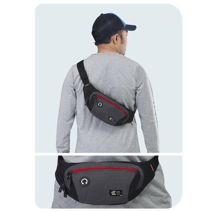 Waistbag Pria  Tas Pinggang  Warna Hitam Original Kuzatura