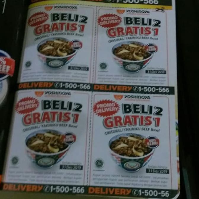 

Limited Stock Kupon Yoshinoya Delivery Beli 2 Gratis 1 Original Atau Yakiniku Beef