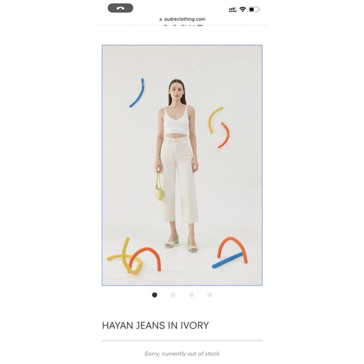 Hayan Jeans in Ivory by Oudre Clothing