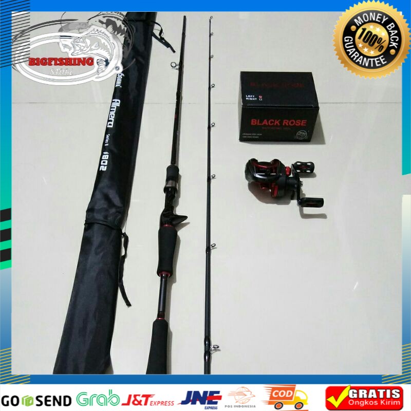 Joran BC Set Ogawa Almera II 180 + Reel Lizard Black Rose