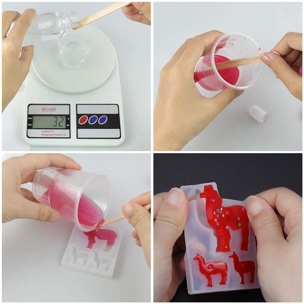 R-flower Animal Resin Cetakan Dekorasi Rumah Dinosaurus Hiu Gajah DIY Epoxy Gantungan Kunci Decor Making Props Silicone Casting Cetakan