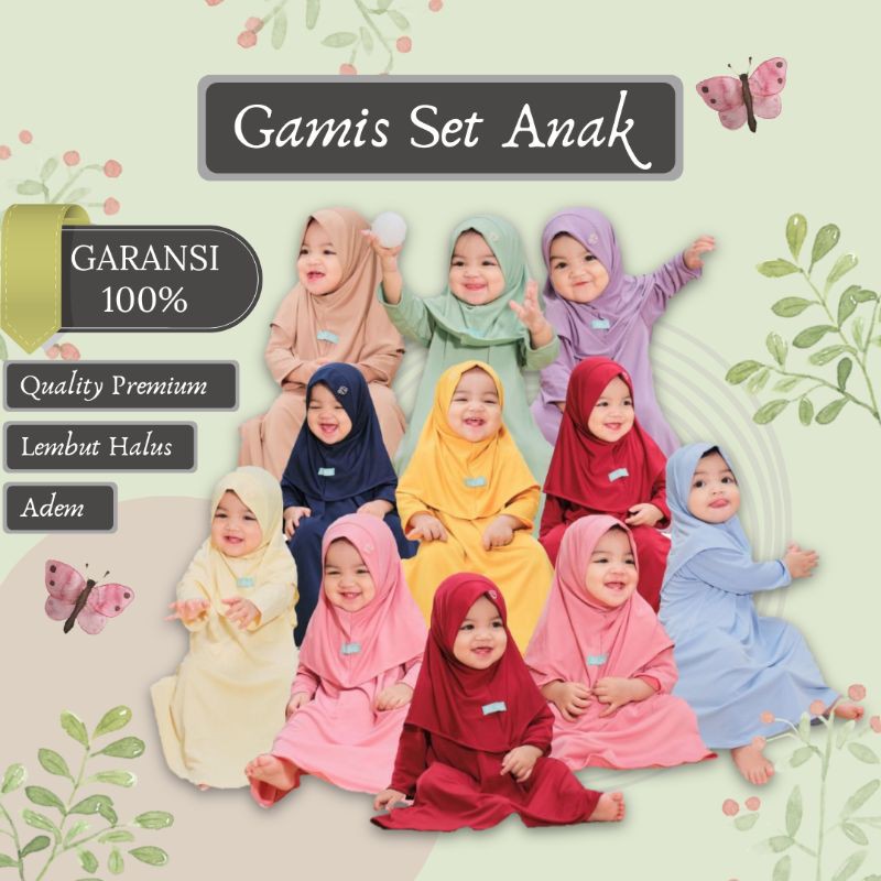 Baju Gamis Syar'i Bayi Perempuan Umur 6 Bulan 1 Tahun