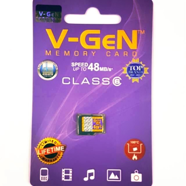New V-Gen MicroSD card 4 GB Class 6 kartu memory hp memori hp