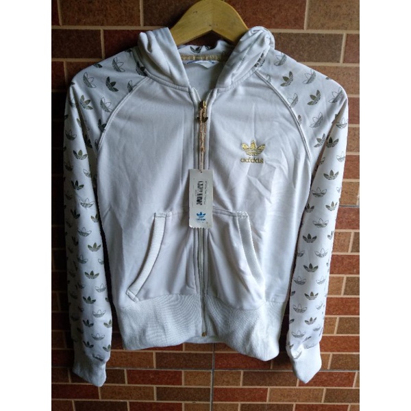 Jaket Adidas Trefoil Original White Gold