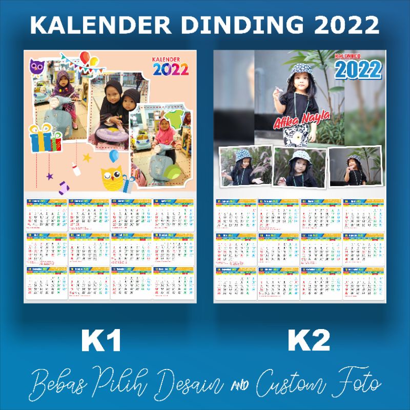 Jual Souvenir Kalender Foto Dinding Gantung 2023 Motif Doraemon Hello Kitty Karakter Kartun 8589