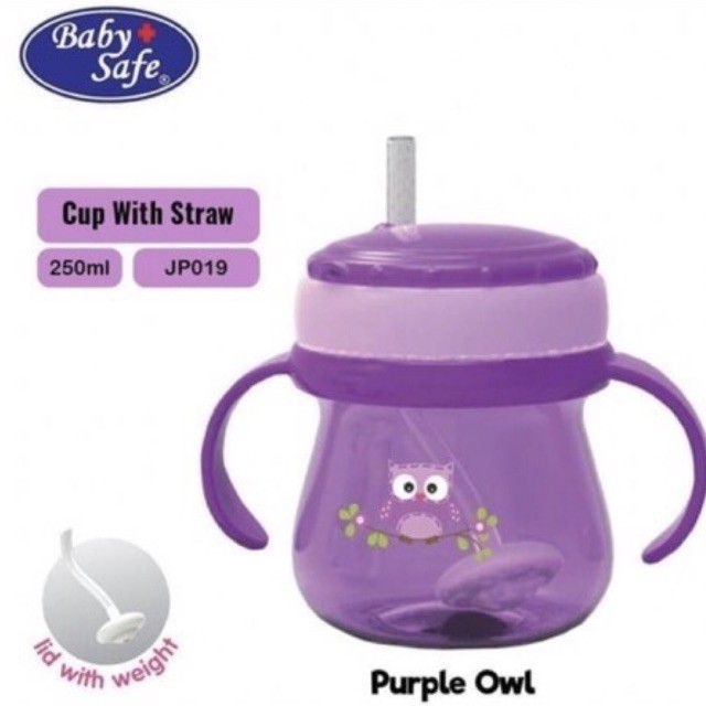 Baby Safe Training Cup With Straw JP019 / Gelas Botol Minum Sedotan Bayi