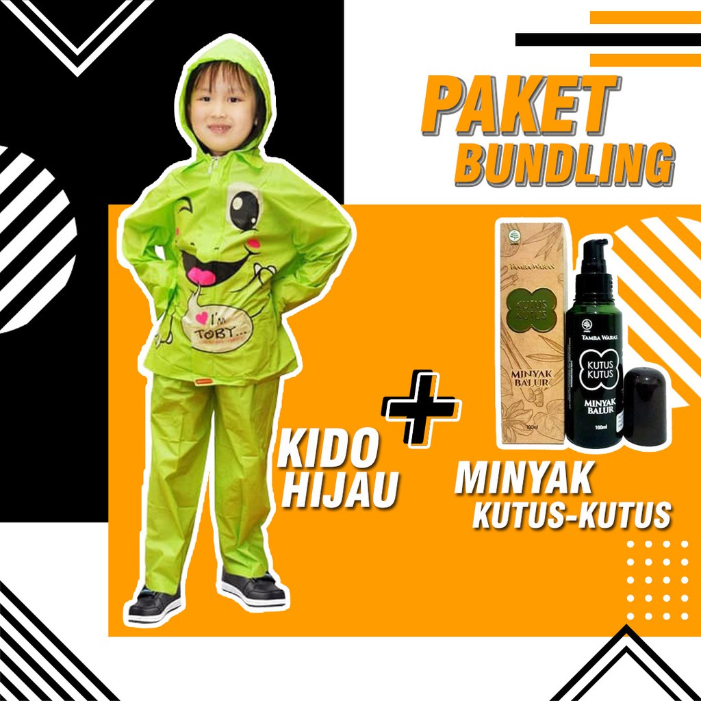 PAKET BUNDLING JAS HUJAN KIDO DAN MINYAK KUTUS KUTUS ORIGINAL 100% TERMURAH