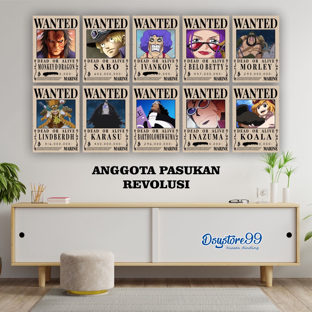 Poster Bounty One Piece Pasukan Revolusi