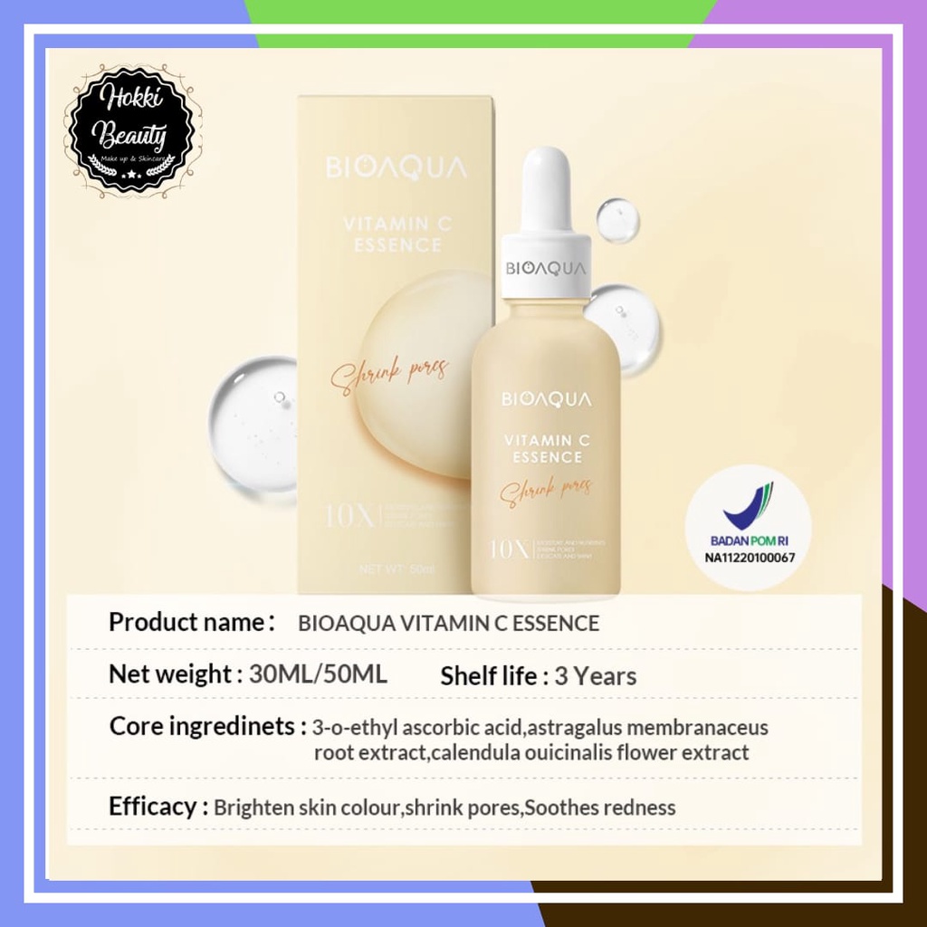 BIOAQUA Feiyue pemutih wajah serum 30ml essence oil face blemish serum centella whitening memutihkan brightening ms glow