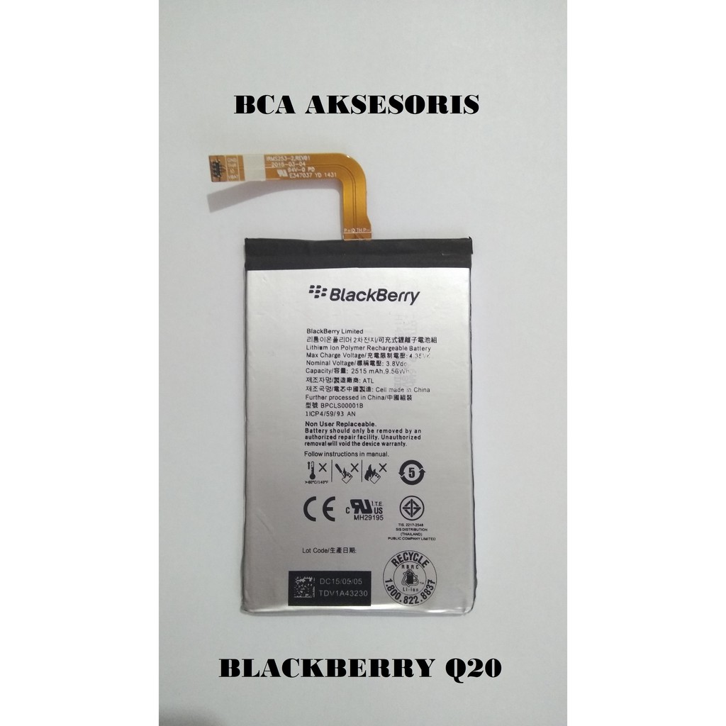 BATTERY BATRE BATERAI BLACKBERRY Q20 / CLASSIC ORIGINAL 100%