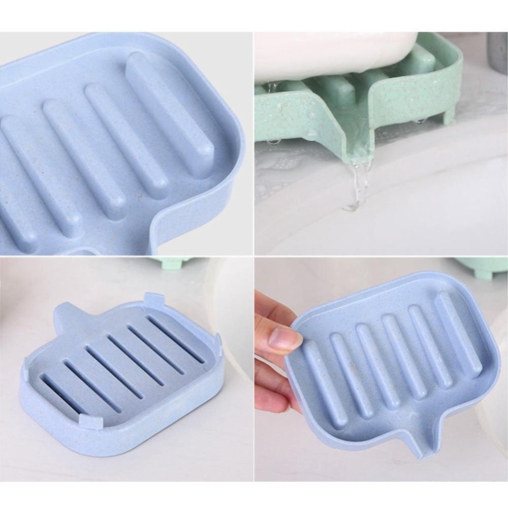 1pc Creative Environmental Wheat Straw Drain Soap Box for Soap Organizer Bathroom Accessories