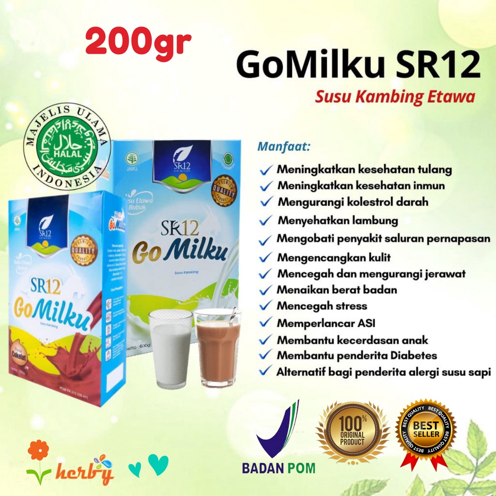 

Gomilku SR12 Susu Kambing Etawa Tanpa Gula Goat Milk Premium Susu Bubuk Tanpa Gula BPOM