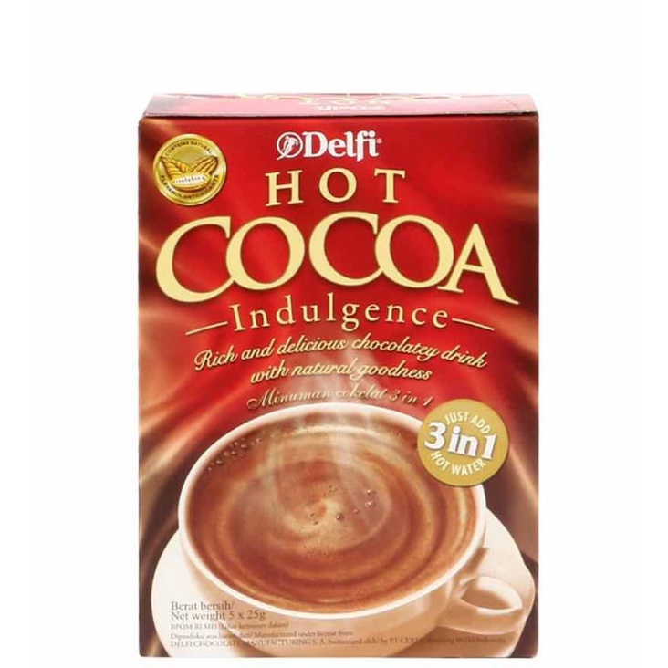 

Delfi hot cocoa minuman bubuk susu coklat isi 5x25g