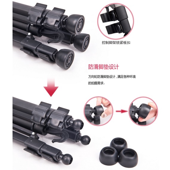 Weifeng Portable Lightweight Tripod Video &amp; Camera - WT-3520 - HTM