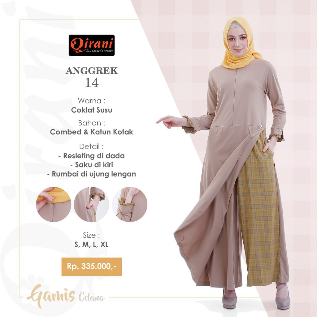 Dress/Gamis Celana wanita Qirani Anggrek 14