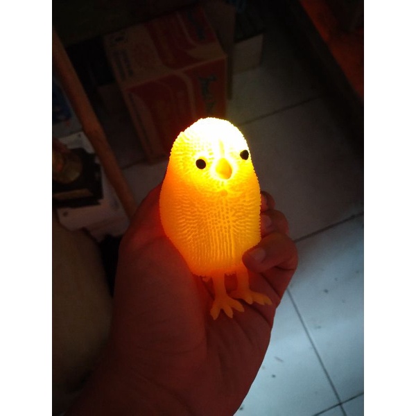 Mesh Ball Ayam LED / Stress Ball Anak Ayam / Mainan Anak Ayam / Squishy Ayam LED