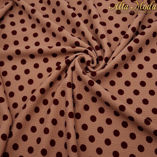

Alta Moda Fancy Printed Bubble Stretch - Polkadot Brown Design (1M)