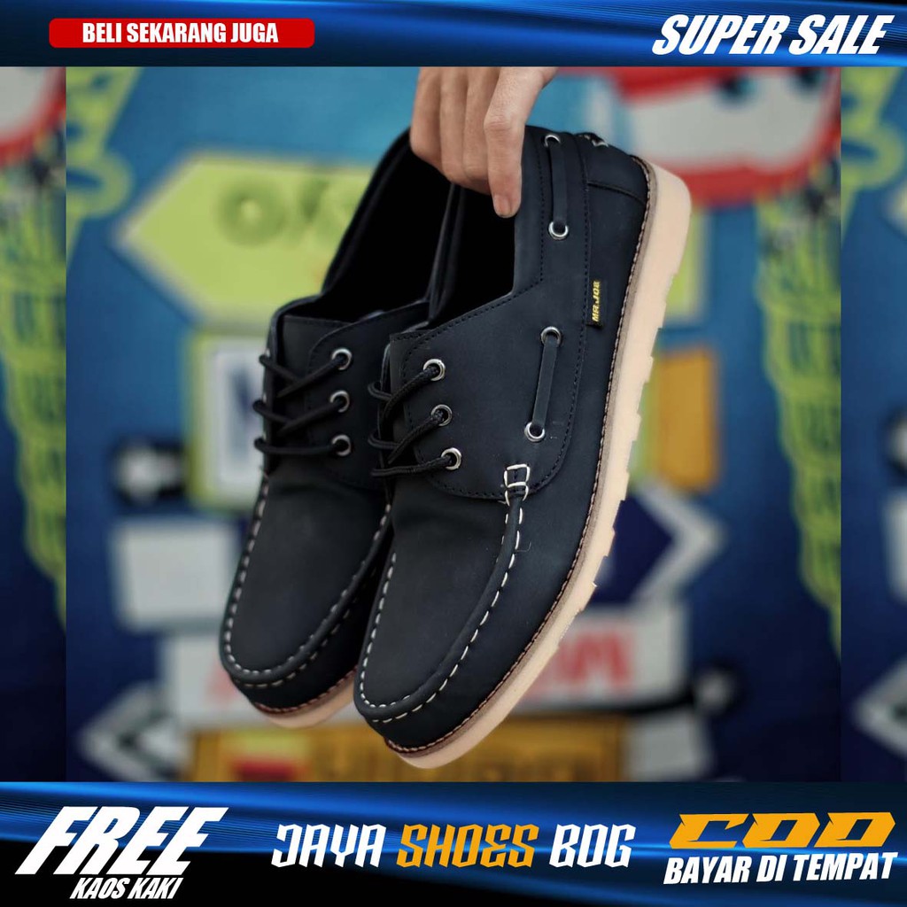 PROMO Sepatu Formal Kasual Casual Pria Santai Kerja Kantor Terbaru Model Low Boots Kulit Syintetik