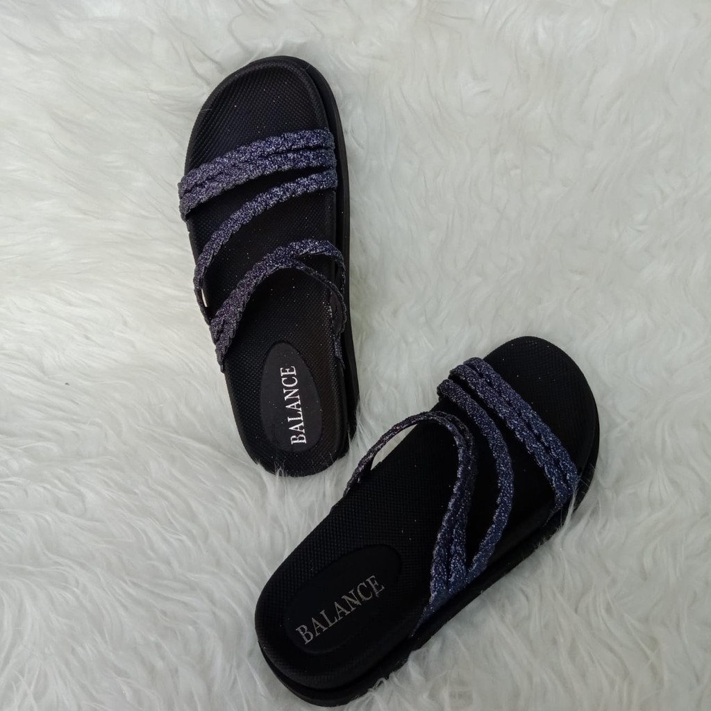 NunuLisaTan- bayar ditempat sandal JELLY terbaru wanita sandal KEPANG GLITTER