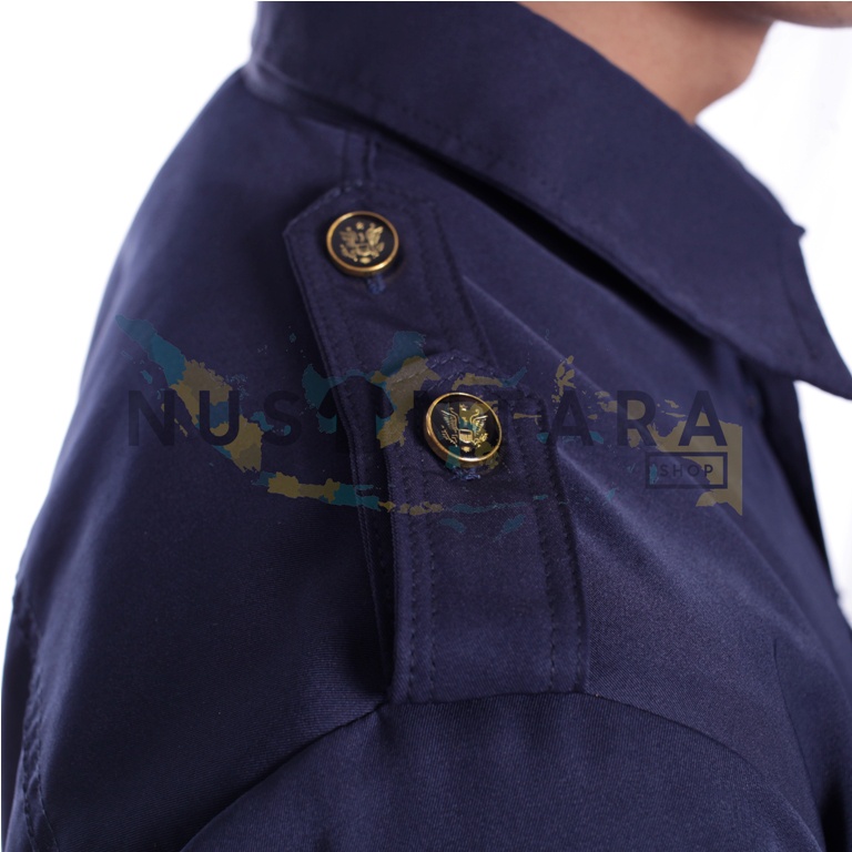 Seragam Safari Security Satpam Warna Biru Navy Terbaru Lengan Pendek Baju Safari Satpam Bodyguard Supir