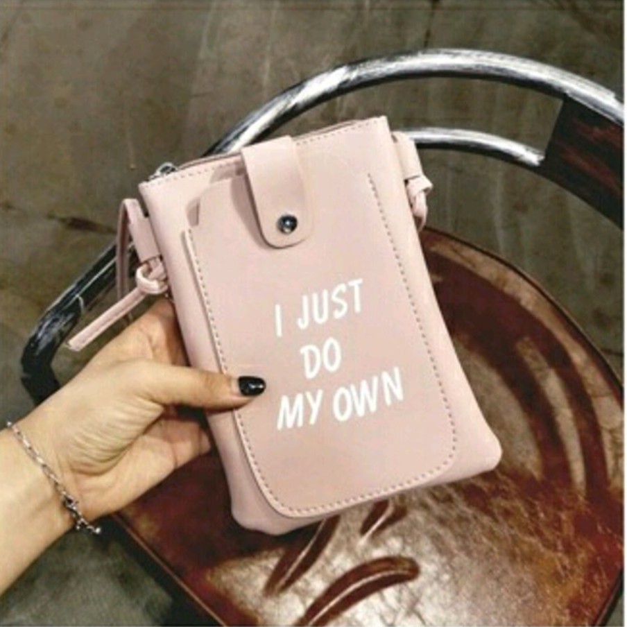 Tas Pocket Selempang Wanita Just Do My Own - Tas Mini Wanita Sling - Pocket Bag Untuk Handphone SALE