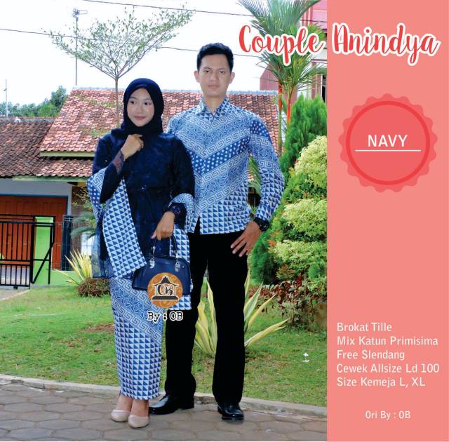 BAJU COUPLE BROKAT SELENDANG MODERN