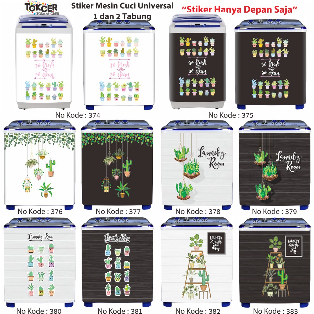 Stiker Mesin Cuci 1 dan 2 Tabung KAKTUS Shopee Indonesia Stiker Mesin Cuci 1 dan 2 Tabung KAKTUS Shopee Indonesia