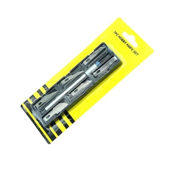 

7 in 1 pcs hobby knife set ( Pisau Acrylic Set ) / PISAU IC 7 IN 1 hpart33 Segera Dapatkan