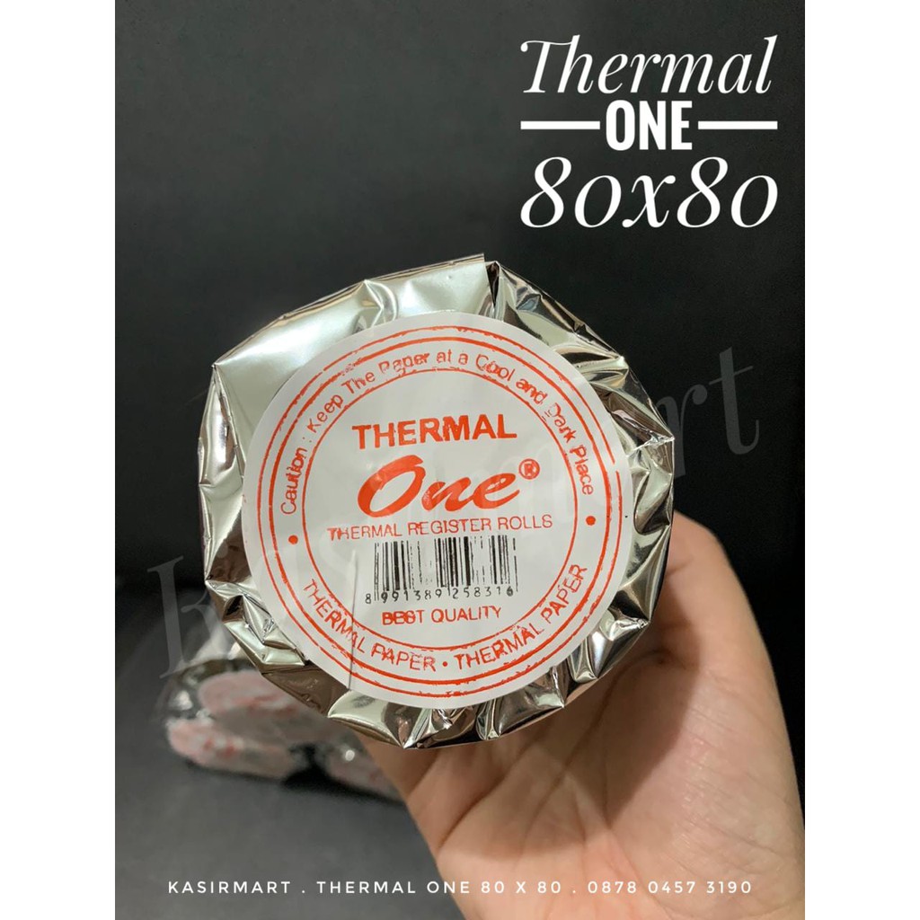 THERMAL ONE 80X80 KERTAS THERMAL PRINTER EPSON TM-T82 (80 X 65 M) DIAMETER 80 MM SPBU/INDOMARET