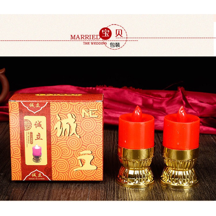 Lilin Led merah Batrai Jam