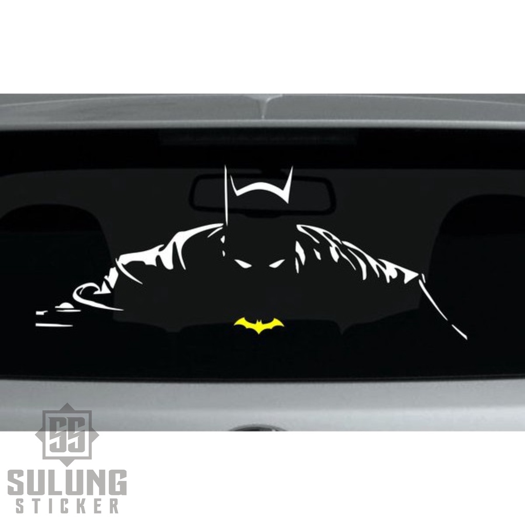 Stiker Mobil Kaca Belakang Variasi BatMan Aksesoris Lucu Keren