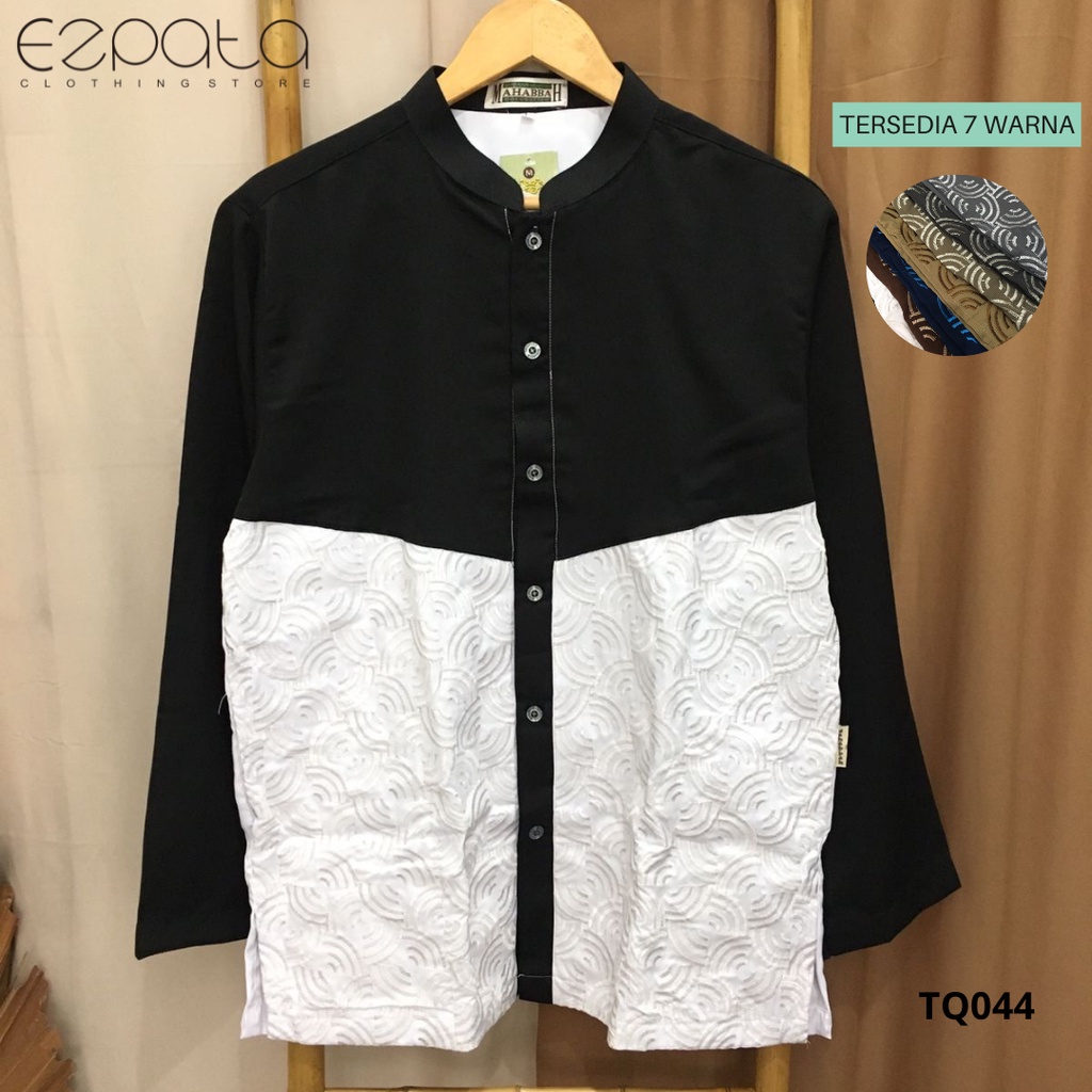 Baju Muslim Koko Pria Dewasa Taqwa Mahabbah Ukuran M,L,XL Polos Kombi Bordir Mewah dan Exclusive