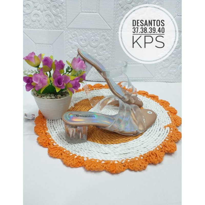 Sandal Hak Tinggi Kaca 5cm