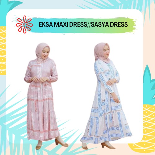 24. GAMIS EKA KOMBINASI // Gamis Maxi Remaja | Gaun Pesta muslimah