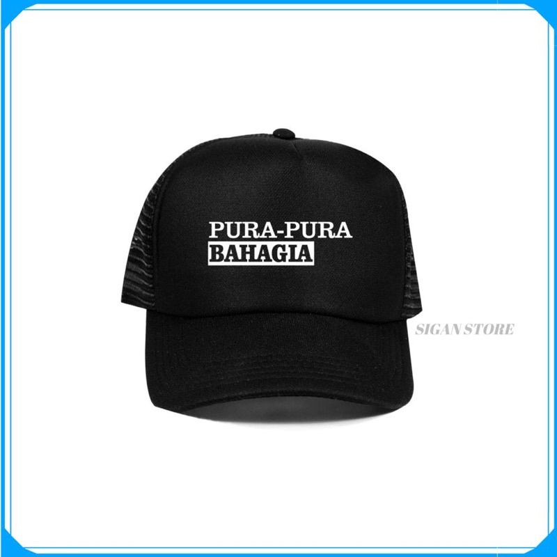 Topi Trucker PURA-PURA BAHAGIA