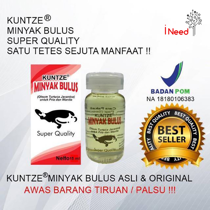 (INEED) (BPOM) KUNTZE MINYAK BULUS ASLI ORIGINAL