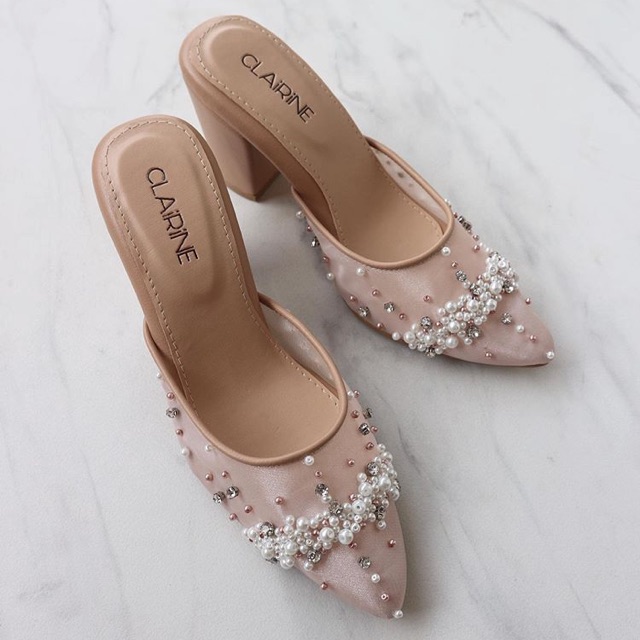 Wedding Shoes Sepatu Payet Tenach Mules Shopee Indonesia