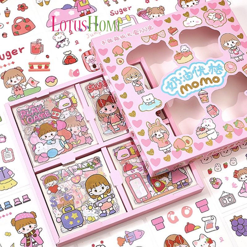 

{1lmbr} Sticker stiker Deco Aesthetic Tumbler / Binder / Case HP / Diary / BUJO / Scrapbook Momo Girl