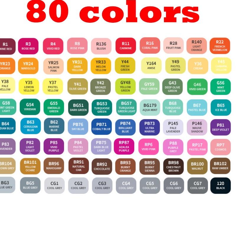 

Sangat Nyaman.. TouchFive 24/36/48/60/80 Warna Sketsa Spidol Umum General Marker Set Animation Markers