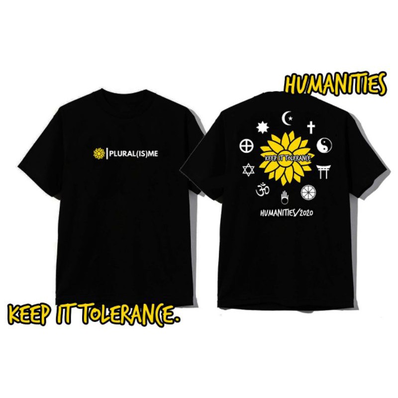 kaos religion / kaos pluralisme/ baju pluralisme / tshirt pluralisme premium distro humanities.co