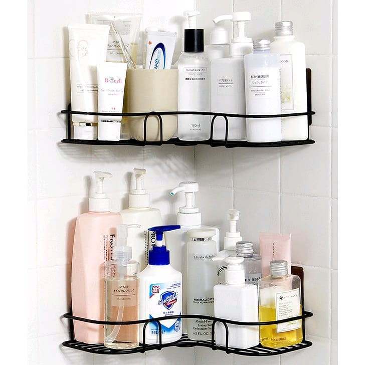 FT - Rak Sudut BESI Rak Kamar Mandi Tempat Sabun Shampo