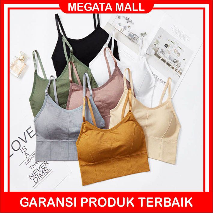♫ Megata ♫ A130 Sport Bra Wanita Model One-Piece Bra Bralette Push Up BH Import Grosir Murah