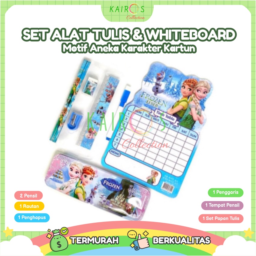 Paket Alat Tulis Set + Papan Tulis Whiteboard 537